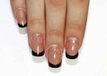 Correction of gel nail extensions