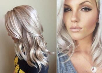 Hair color Platinum blonde - dyeing features, photo