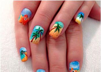 Modny manicure na morzu - Letni nastrój na paznokciach