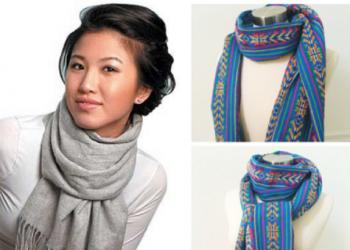 We tie a scarf beautifully around our neck and stylishly combine it with different clothes.